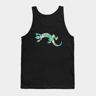 Mosaic Lizard Silhouette Art Tank Top